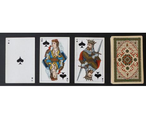 The State printing Works, St. Petersburg, Russia playing cards. Pack with double ended courts highlighted in gilt, square cor