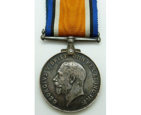 British Army WWI War Medal named to 1707 Pte J Smith Glosters/&nbsp;Gloucestershire Regiment