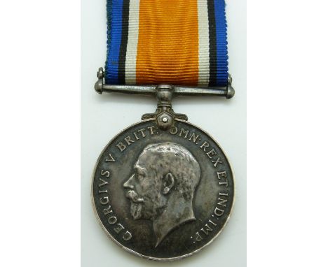 British Army WWI War Medal named to 1707 Pte J Smith Glosters/&nbsp;Gloucestershire Regiment