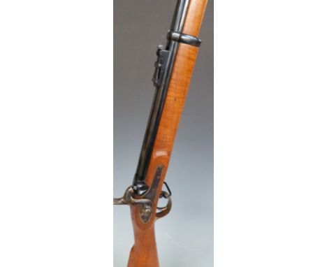 Parker-Hale Enfield 1858 pattern .577 percussion hammer action muzzle loading 2 band smooth bored rifle with engraved lock an