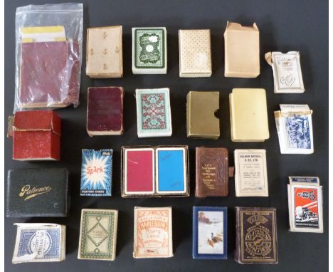 A quantity of assorted empty English playing card boxes