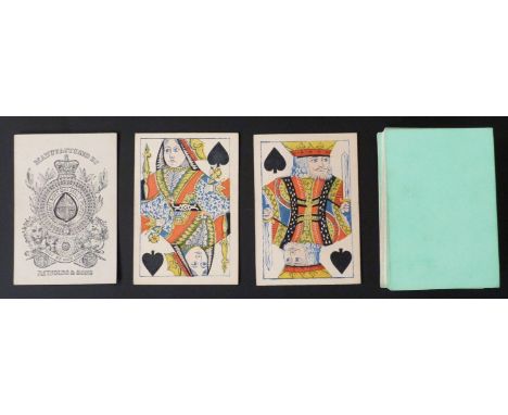 Reynolds & Sons, England. Transformation playing cards designed by T.S. Chapman. Plain green backs. c1878