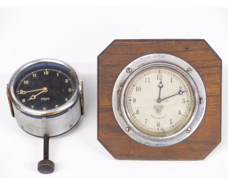 Two Smiths vintage car clocks