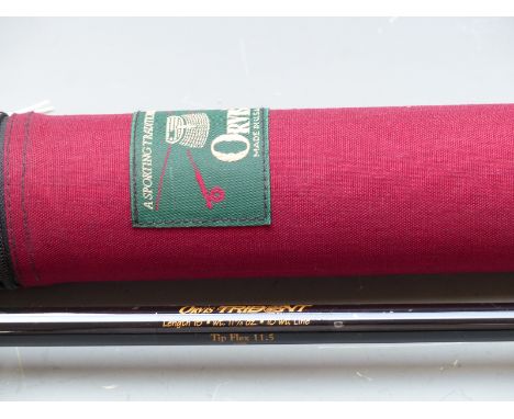 Orvis Trident 15' AFTM #10 salmon fly fishing rod in Orvis soft carry case