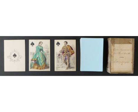 O. Gibert, Paris, France Cartes Parisiennes playing cards. Non-standard historical costume cards.  Courts represent French no