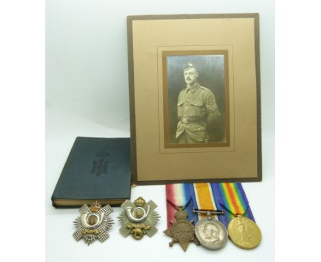 British Army WWI medals comprising 1914/1915 Star, War Medal and Victory Medal named to 2283 Sgt A Walker (1914/1918 Star), t