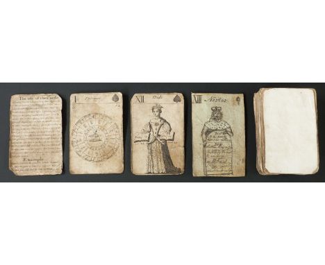 Possibly Newman, England Fortune Telling playing cards. Black and white engraved cards. First edition. This is the original p