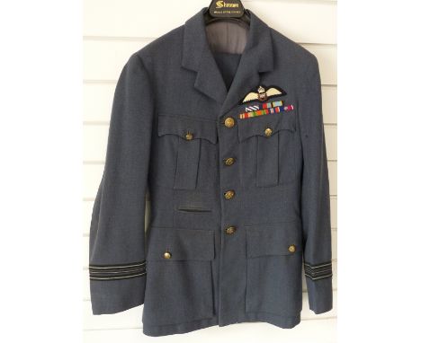 Royal Air Force WWII officer's jacket by Garrish, Ames &amp; Simpkins Ltd with sleeve rank insignia for Flight Lieutenant, DF