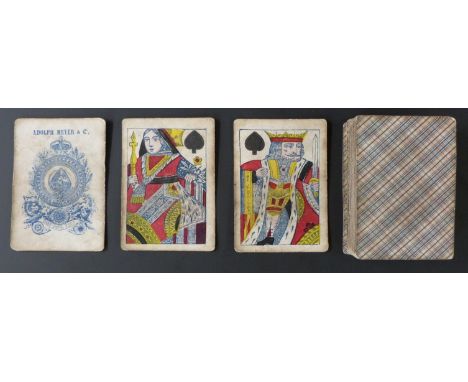 Adolph Meyer & Co. (possibly made by Van Genechten), Belgium playing cards. Standard full length English courts (almost ident