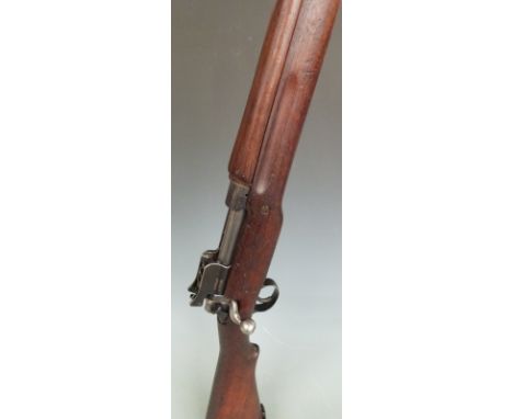 Eddystone Remington Arms Enfield P14 .303 bolt-action rifle with stock stamped 'IW' within a circle under a ministry broad ar