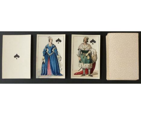 Chiari, Italy playing cards. Fabbrica Di Carte Da Giuoco. Florence pattern. Non standard full length courts. Tax stamp 13.4 s