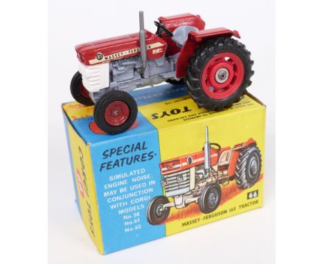 Corgi Toys diecast model Massey Ferguson '165' Tractor with red and grey body and red hubs 66, in original box.&nbsp;
