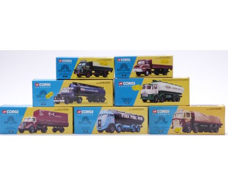 Seven Corgi Classics limited edition diecast model lorries and tankers, all in original boxes.&nbsp;
