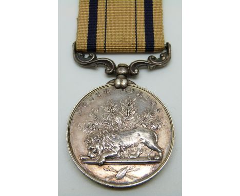 British Army South Africa Medal (1879) named to 11629 Sapper T J Grace Royal Signals