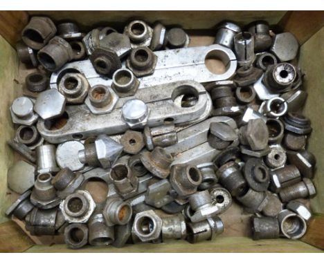 Large quantity of motorcycle fork top nuts
