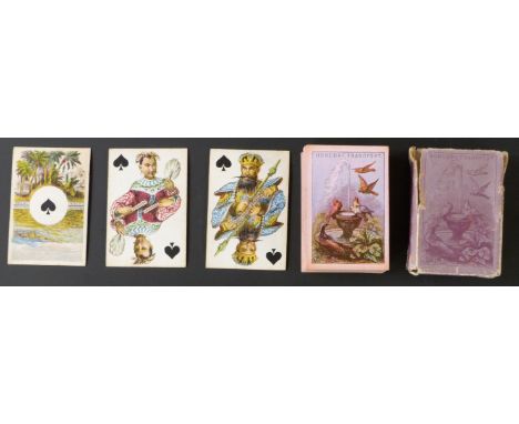 Dondorf, Frankfurt, Germany playing cards. Four Continents No 27 Cartes Pour Dames. Small patience six cards. Double ended co
