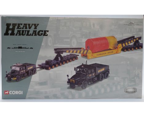Corgi Heavy Haulage 1:50 scale limited edition diecast model Wynns (GEC) Scammell Contractor x2, Nicholas Girder Trailer, Bog