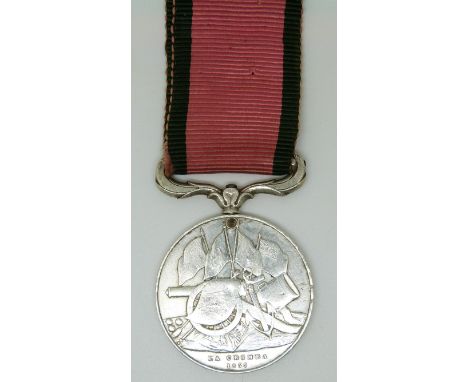 British Army Turkish Crimea Medal (Sardinia Issue) named to 3886 John Light, 50th Regiment of Foot