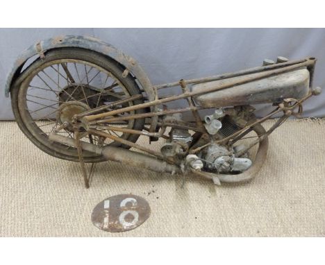 1927 Cotton 350cc OHV works racing motorcycle DF 2694, recently discovered in a local house clearance. With four boxes of par