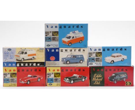 Seven Vanguards 1:43 scale diecast model vehicles including Eddie Stobart, Classic Commercial Vehicles etc some limited editi