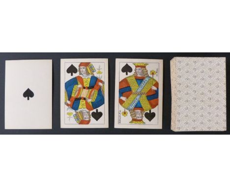 Joseph Glanz, Vienna, Austria playing cards. Vienna pattern 1. Maker's name on king of spades. Standard double ended courts, 