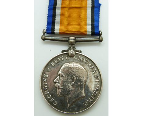 British Army WWI War&nbsp; Medal named to 2161 Pte A V Strickland Glosters/&nbsp;Gloucestershire Regiment