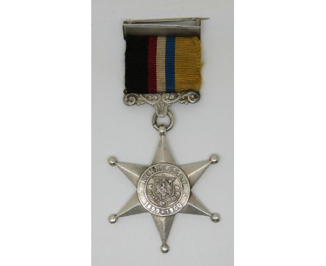 British Army Kimberley Star Mayors Siege Medal 1900 with 'a' Hallmark