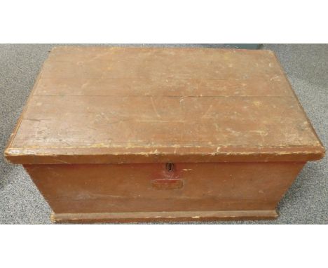 British Army wooden trunk with label inscribed 323 Cpl D. Woodward 3rd Bty (Battery) R.F.A, Gloucester'