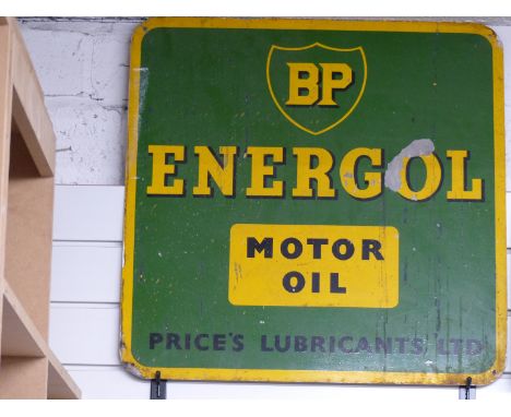 BP Energol motor oil vintage sign, 61 x 61cm