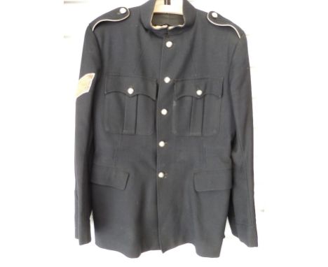 British Army number 1 dress uniform 'blues' jacket with regimental buttons and sergeant's rank, size M/L