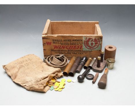 A collection of shotgun cartridge re-loading tools and accessories including crimpers, cappers/de-cappers etc., some named in