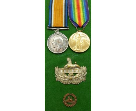 British Army WWI medals comprising War Medal and Victory Medal named to 4305 Pte H Pinnell, Glosters/&nbsp;Gloucestershire Re