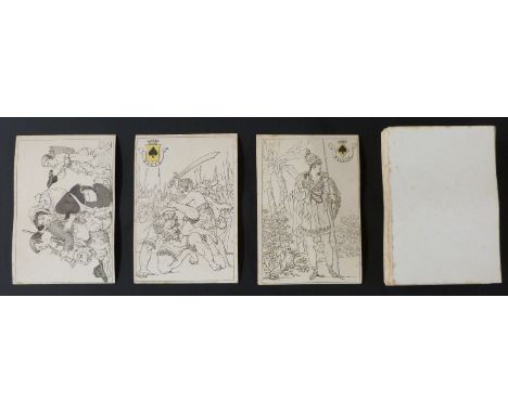 Baron Louis Atthalin, France Cartes Comiques transformation playing cards. Maker's name on Jack of clubs. Each court card has