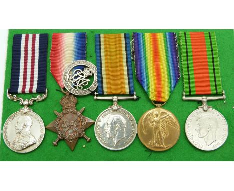 British Army WWI Military Medal named to Sgt G Lane, Glosters/Gloucestershire Regiment, together with his 1914/1915 Star, War