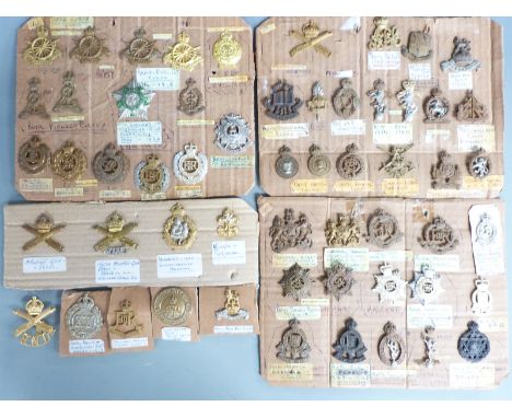 British Army collection of cap badges Machine Gun Corps, Motor Machine Gun Corps, Cyclists Battalion, Isle of Man, Home Guard