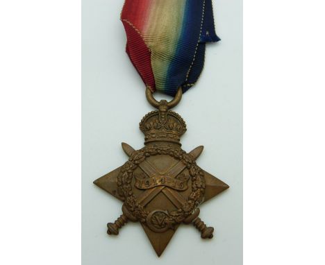 British Army WWI 1914/1915 Star named to 13872 Pte G Price 8th Battalion Glosters/&nbsp;Gloucestershire Regiment