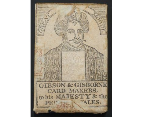 Gibson &amp; Gisborne, England playing cards. Unopened, in Great Mogul tax wrapper. c1790