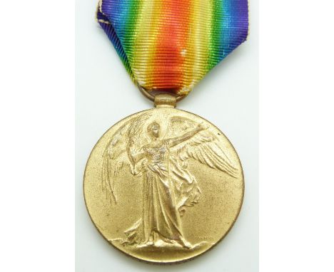 British Army WWI Victory Medal named to 26755 Pte W Ferriman Glosters/&nbsp;Gloucestershire Regiment