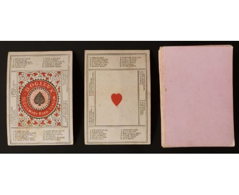 D. Ogilvy, 50 Edgeware Road, London English playing card game similar to ‘Laughing Made Easy’ but with French suit signs. Mak