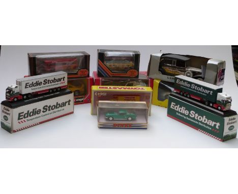 Ten Burago, Atlas Editions, Corgi, Matchbox, Exclusive First Editions (EFE) and similar diecast model vehicles including Eddi