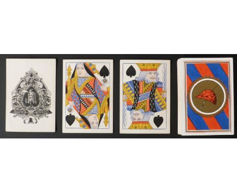 Willis & Co, London playing cards. Standard double ended courts, square corners, no indices, one way numerals. Backs ‘Jockey 