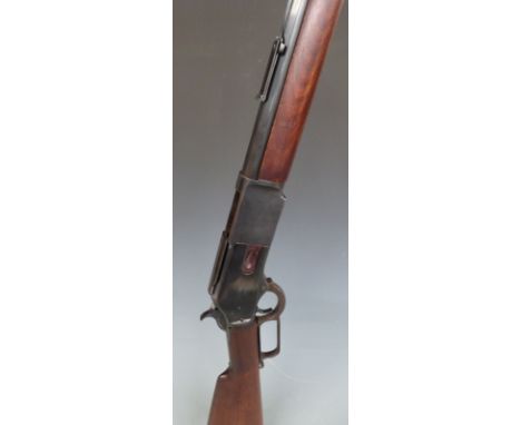 Winchester 1876 model .50-95 underlever rifle with replacement Italian barrel, ladder sight, sling suspension loop, sliding s