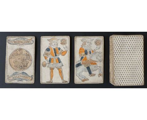 Gio. Bartolomeo Bocciardi, Spain playing cards. Spanish money bag pattern (a new pattern named by Trevor Denning). A variatio