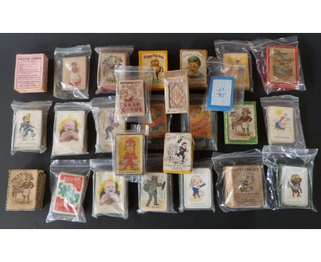 Twenty five packs of Snap and Happy Families playing card games including Jaques and De la Rue