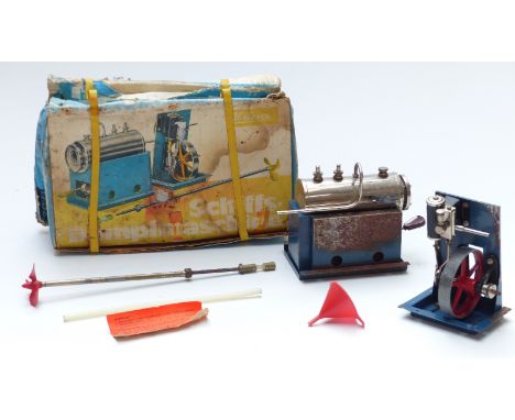Wilesco stationary live steam engine, in original box