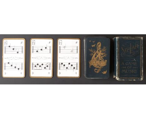 Edward Denton, Manchester, England So-Lah  A Game of Music domino playing cards. 28 cards and instructions in original slipca