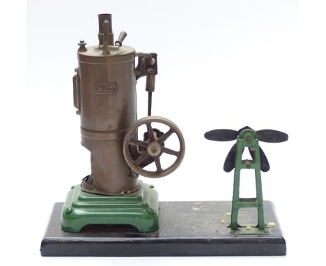 Marklin stationary live team engine with plaque stamped M G Cie Germany
