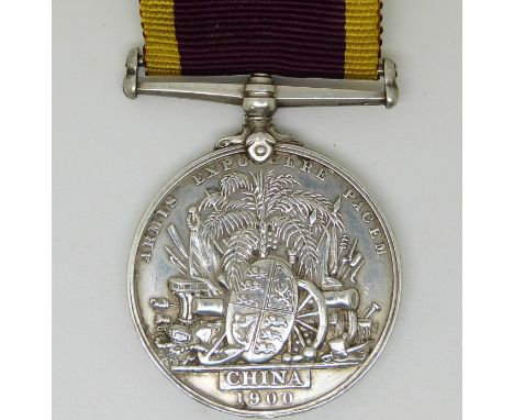 Royal Navy China War Medal 1900, named to J Ring, HMS Dido