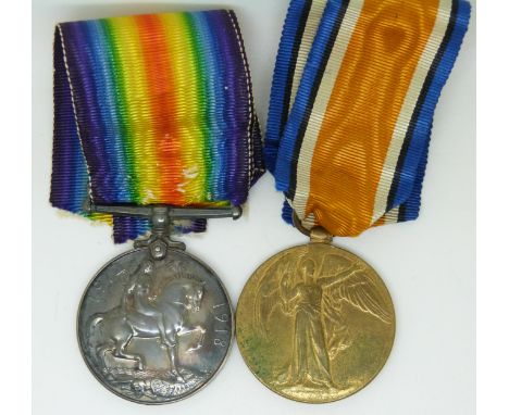 British Army WWI medals comprising War medal and Victory medal named to 2565 Sgt. E.Turner Liverpool Regiment&nbsp;