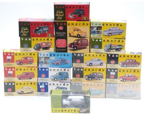 Nineteen Vanguards 1:43 scale diecast model vehicles including Eddie Stobart, RAC, Classic Commercial Vehicles etc, all in or